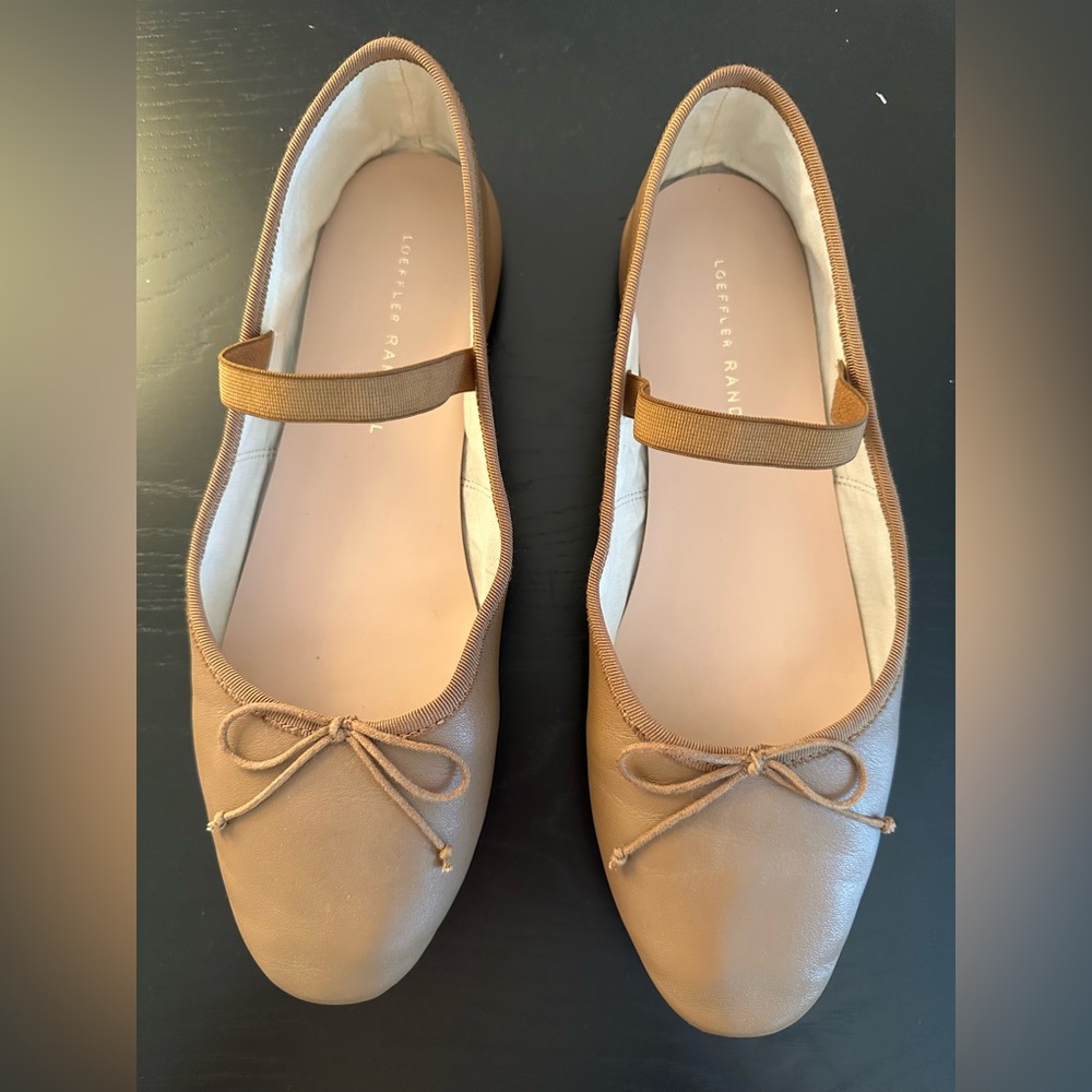 Loeffler Randall “Leonie” ballet flat, brown/tan, leather size 8